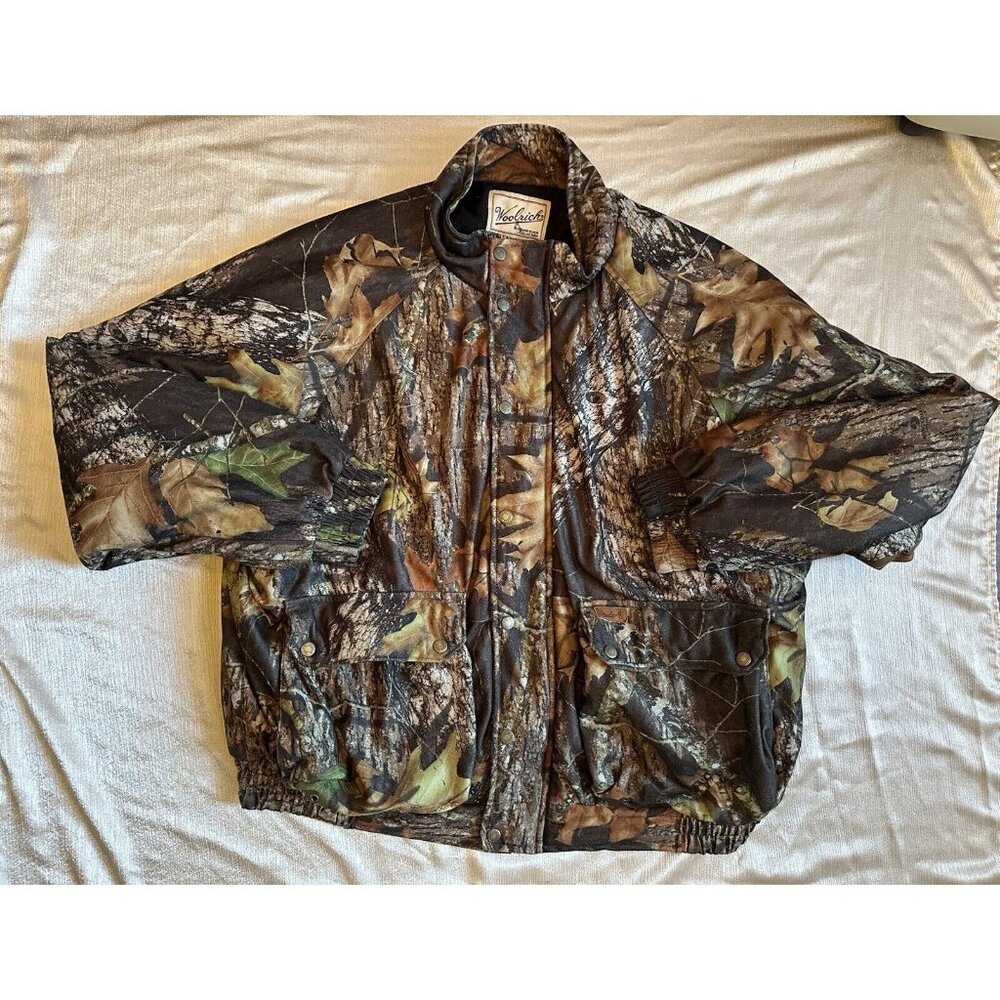 Vintage Woolrich Hunting Jacket Coat Camo Lined Men's XL Thick Insulated
